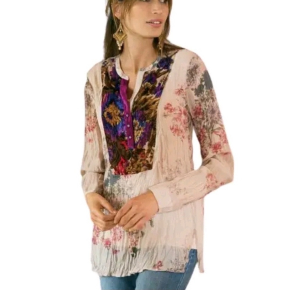 Soft Surroundings Aria Floral Tunic Top